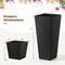 Black Woven Rattan Tall Flower Pots with Detachable Liners Set of 2